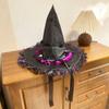 New Lightweight Halloween Witch Hat Breathable Lace Edge Wizard Cap Dark Style Cosplay Top Hat Party Holiday Decorations