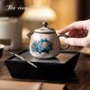 Ru Kiln Ceramic Teapot Dragon Egg Pot Gracked Glaze Tea Pot With Filter Kung Fu Tea Set Kettle Porcelain Pots Handmade Japanese