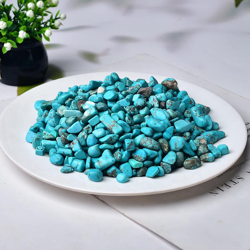 Natural Turquoise Crushed Stone: Decorative Small Particles for Fish Tanks, Flower Pots, and Landscaping