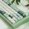 Forest Ins Keycap Qing Ye Yuan Theme Cherry PBT Heat Sublimation 143 Key Customization DIY Razor Retro White Green Forest Keycap