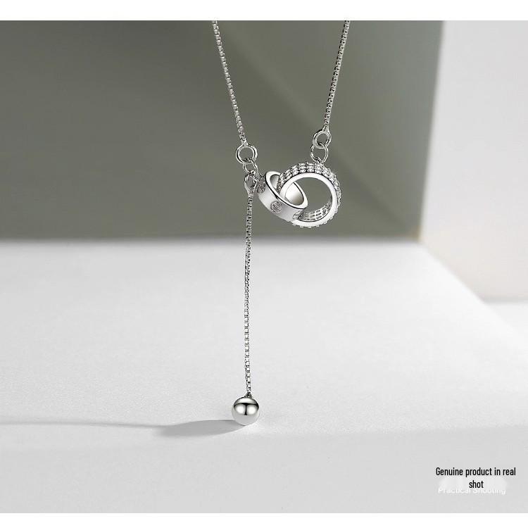 

Серебряное двойное кольцо с кисточкой - Элегантный подарок ей на День святого Валентина или День рождения