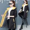 Autumn and Winter Plus Velvet Mid-length Overcoat Women's Slim  All-match Hooded Parka Jacket Female Flocking Trench Coat