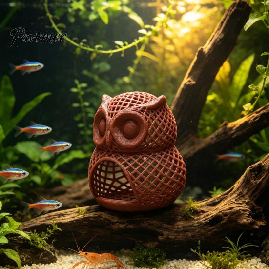 Underwater Cave for Shrimp Owl Fish Tank Hideout, Aquarium Cave, Hollow Colorful Hideout Hide Betta Decoration Decorative Small Pets