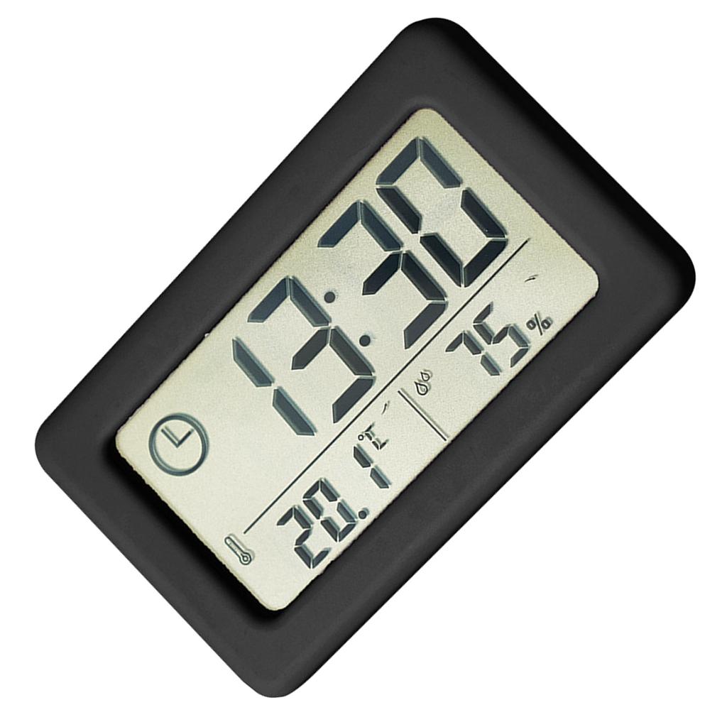 Electronic Clock Featuring Large LCD Display and Accurate Temperature Humidity Meter Sensor