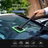 Car Windshield Cleaning Brush With Extended Handle Soft Microfiber Pad Removes Dust Fingerprints In Cars