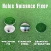 Golf Putting Cup and Grass Style Cover Set for Backyard Practice, Round Cup with Removable Cap and 3-Hole Base Design