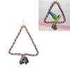 Chewing Design Rope Perch Stand Triangular Shape Colorful Parrot Toy Bird Swing Toy  For Parakeets