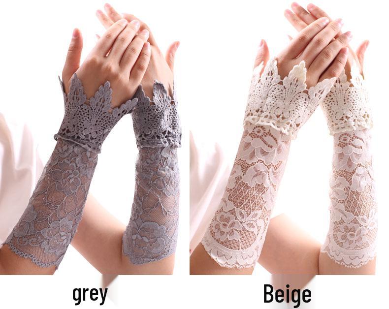 Women's Summer Lace Wrist Covers with Hollow-Out Sleeves for Tattoos and Scars
