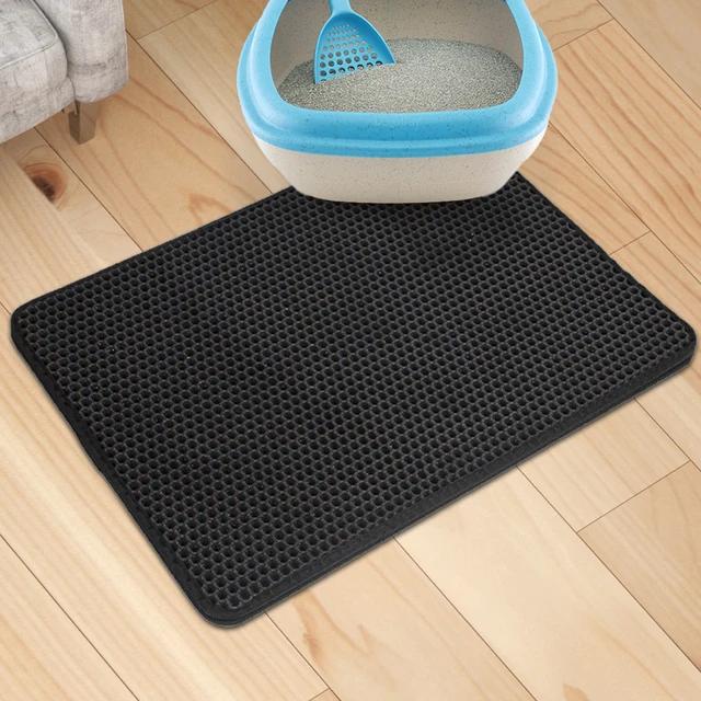 EVA Waterproof Cat Litter Mat Double Layer Pet Litter Box Mat Non-slip Sand Cat Pad Washable Pet Bed Mat Clean Pad Products