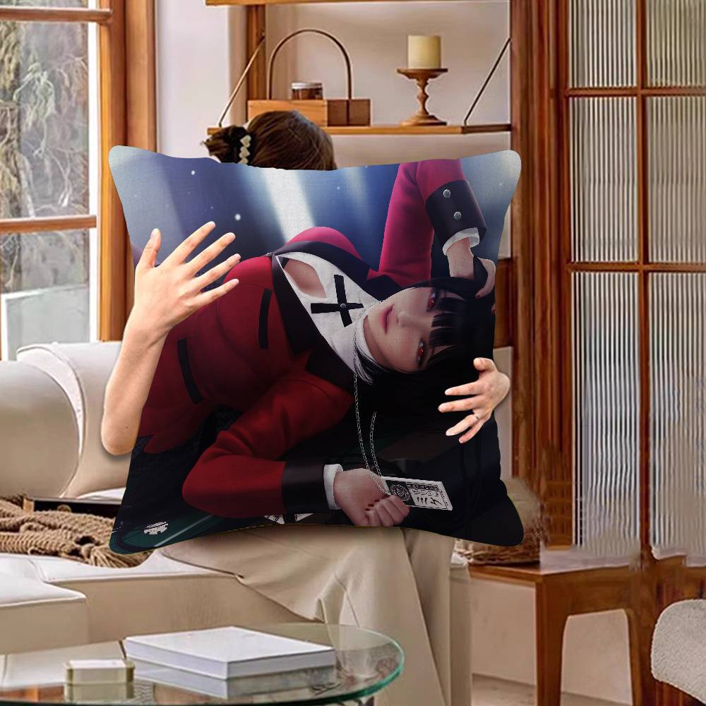 Kakegurui Anime Pillow Cushion Cover Pillowcase Living Room Sofa Home Decor Customized