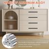 10Pcs Stainless Steel Cabinet Handle Black Modern Square Bar Drawer Handle With 160mm Hole Spacing for Kitchen Bedroom Bathroom