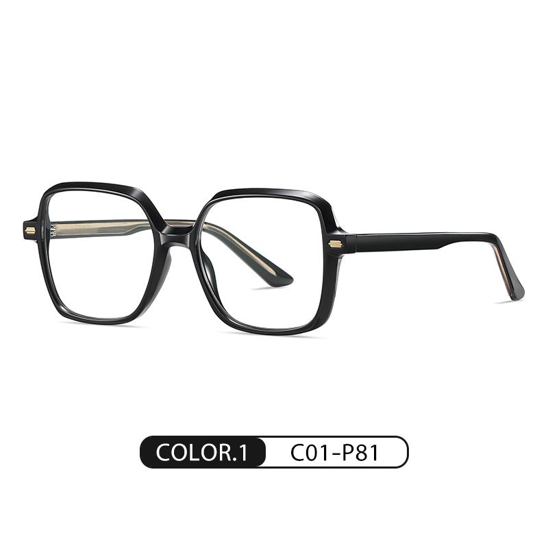 Women Fashion Acetate Blue Light Blocking Computer Glasses Without Degrees Female Square Eyewear Spectacles Frames BC907