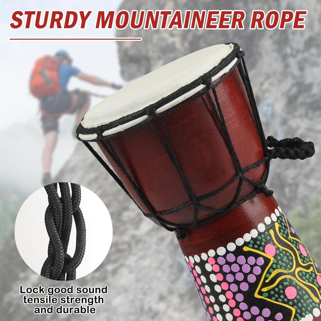 Goghost Tambor Djembe de Madeira 4,5 polegadas x 8 polegadas Mogno Esculpido Tambor Africano Manual Cabeça de Pele de Cabra Estilo África Ocidental Profissional Crianças Iniciantes