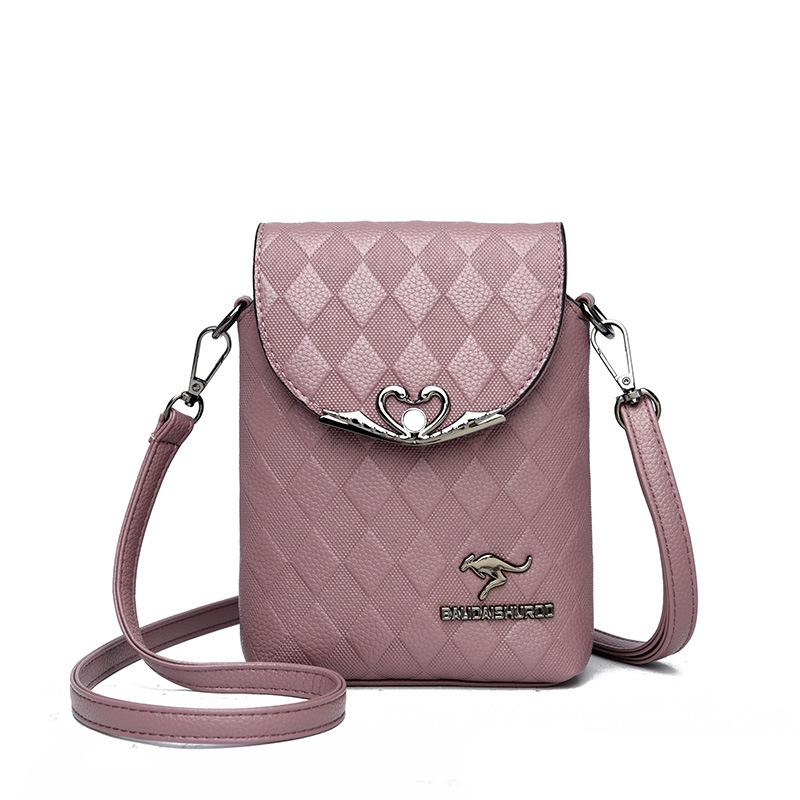 Fashionable Diamond Korean Women's Shoulder Bag Luxury Retro Ins Women's Mobile Phone Bag Large Capacity Portable Small Shoulder Bag