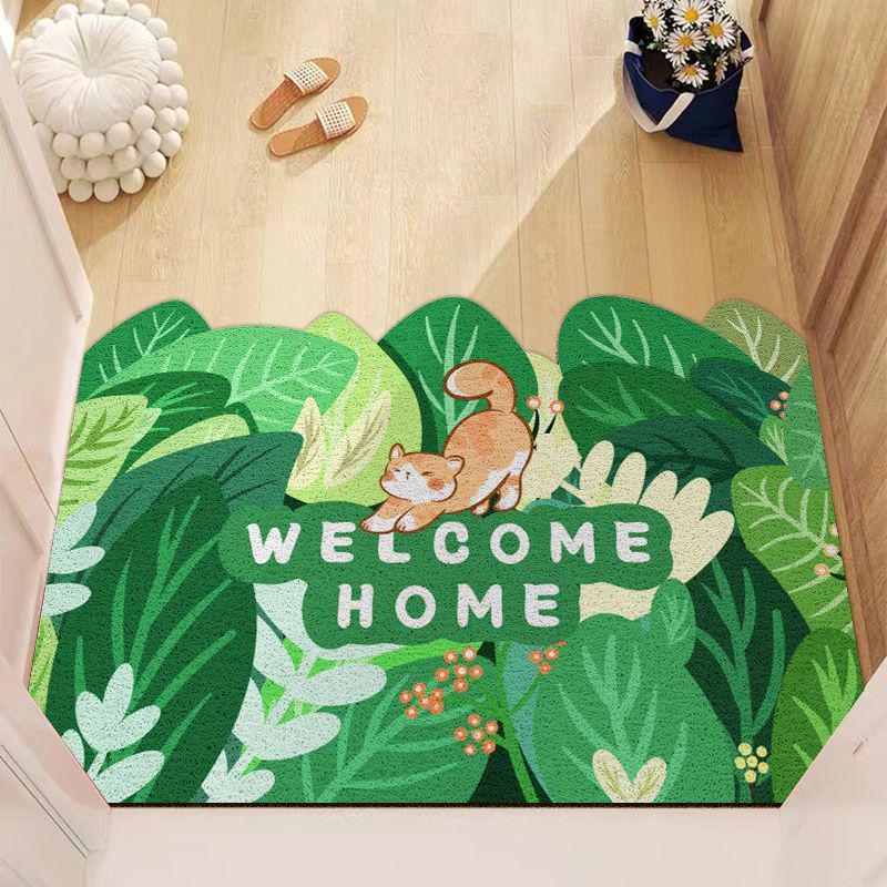 Groene Plant Deurmat - Vuil- en Slijtvast, Antislip Entree Mat voor Huis & Woonkamer.