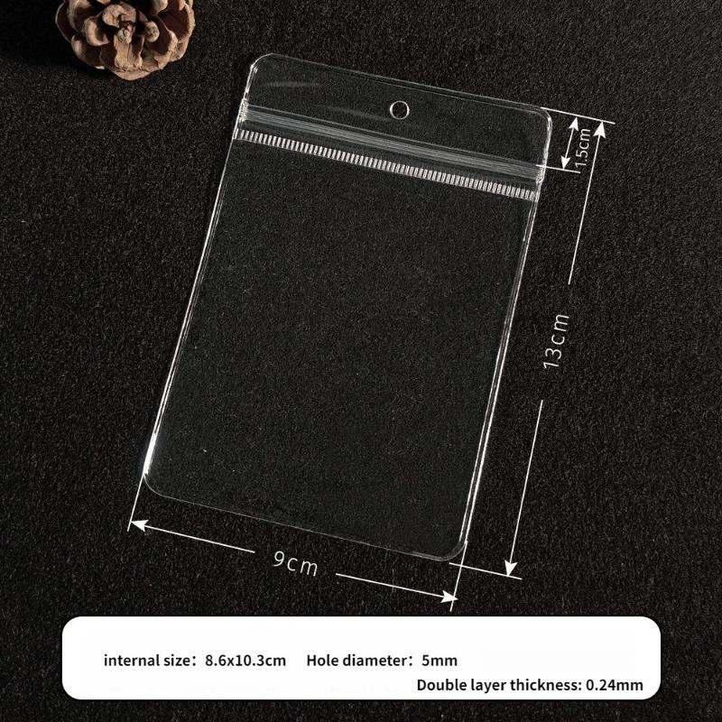 100pcs PVC Self Sealing Bag Thicken Highly Transparent and Scratch Resistant Plastic Pouchs Jewelry Brooch Bracelet Storage Packaging Pockets