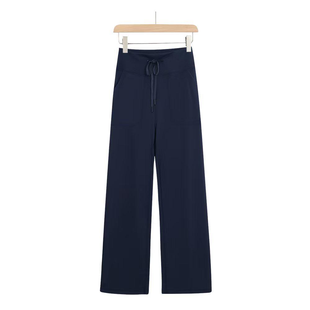 LULU Throwback Yoga Pants: High Waist, Hip-Lifting, Wide Leg, Casual Drawstring