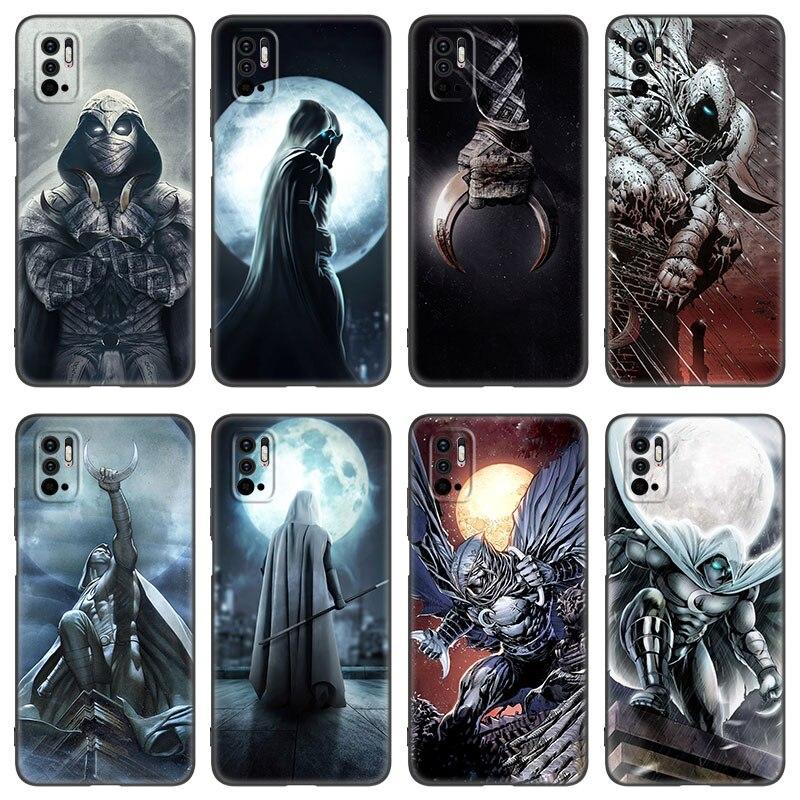 

Чехол для телефона Moon Knight для Xiaomi Redmi Note 7 8 8T 9 9S 10 10S 10T 11 11S 4G 11E 11T Pro 5G, мягкий черный чехол из ТПУ