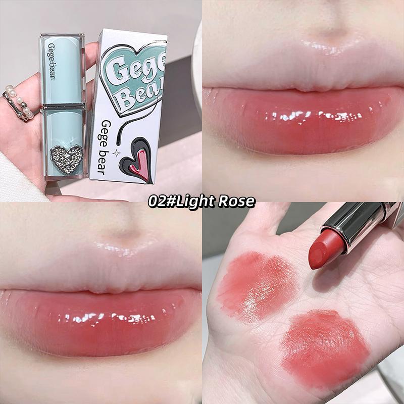 

Gege Bear Crystal Увлажняющая сэндвич-помада Увлажняющее зеркало Осенний и зимний уход за губами Блеск для губ