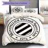 Montpellier HSC Logo Bedding Quilt Set Quilt Cover Pillowcase Home Decoration Birthday Gift (1 * Duvet Cover + 2 * Pillowcase, Without Core)