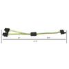 4-Way Flat Y-Splitter Dual Plug Adapter For LED Tailgate Light Bar or Trailer