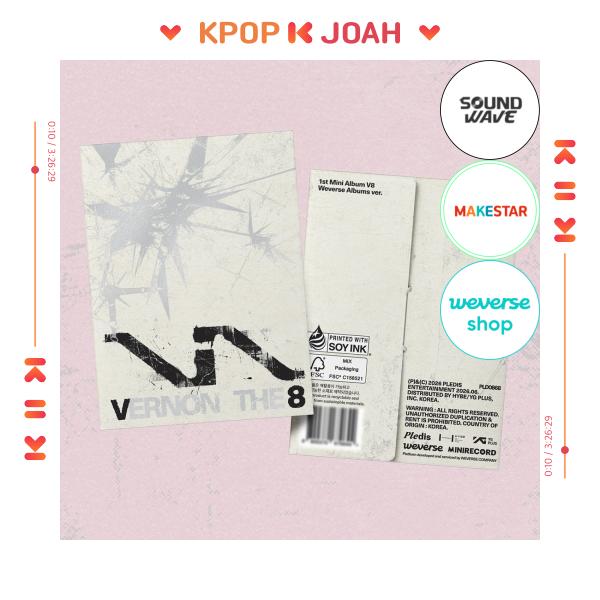 [POB] V8 (8-й и Вернон из SEVENTEEN) [V8] 1-й мини-альбом - Weverse Albums версия. NO STORE BENEFIT