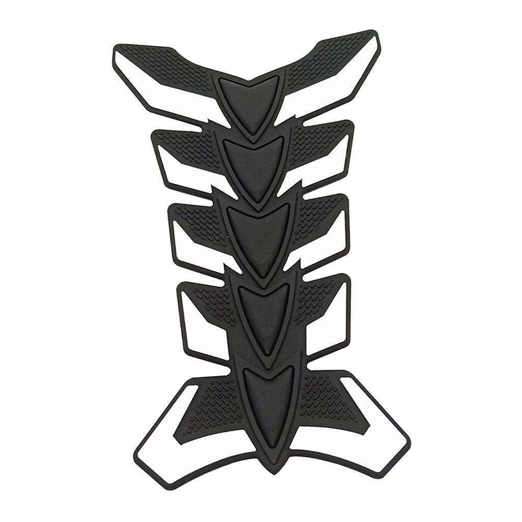 Generic Motorcycle Gas Tank Protector Pad Fuel Tank Cap Sticker 3D Rubber Fuel Tank Fishbone Sticker Universal Oil Tank Sticker