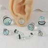 2Pcs Glass Ear Gauges Stretching Kit Short Taper Expander 1.6-16Mm Stretching Ear Tunnels And Plugs Body Piercing Jewelry