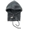 Korean Wool Balaclava Women's Autumn and Winter Windproof Warm Ear Protection Hat Scarf Integrated Knitted Woolen Hat
