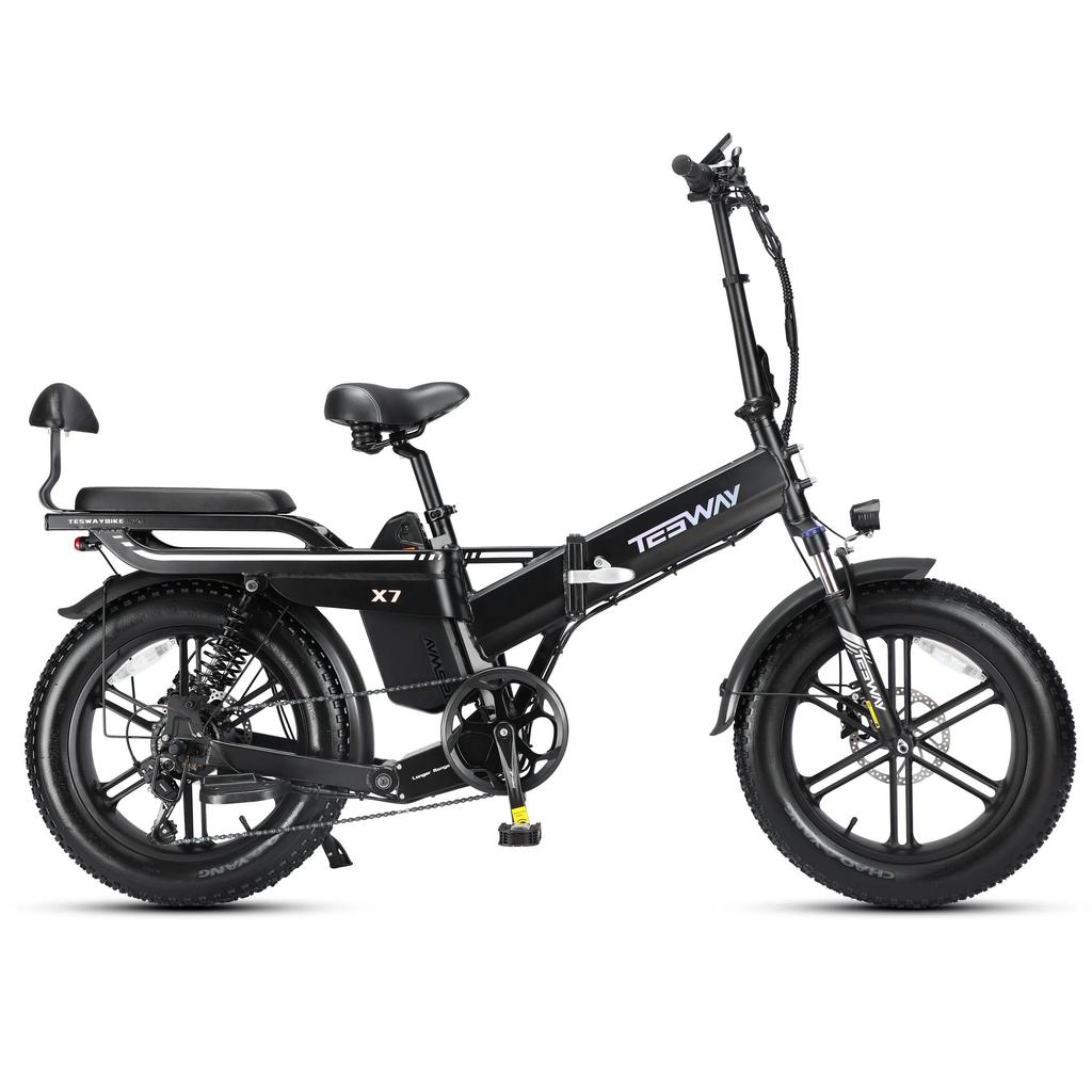 TESWAY X7 Składany Rower Elektryczny dla Dorosłych Bateria 48V30Ah Silnik 750W Ebike Wygodny Miejski 20 Calowe Szerokie Opony Rower Elektryczny