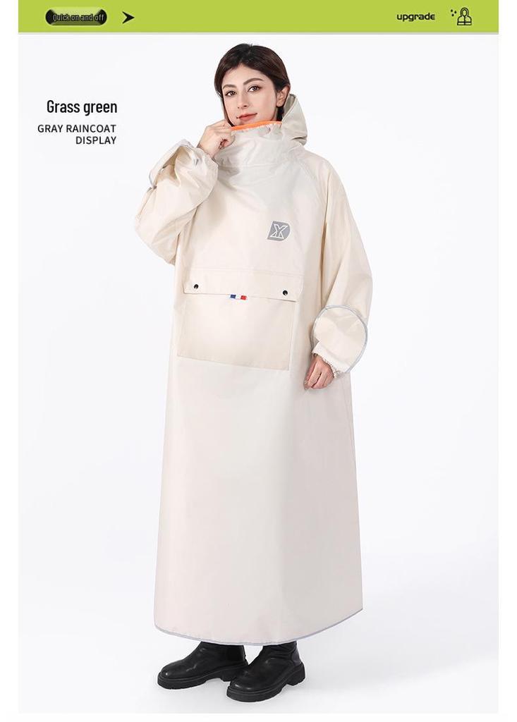 Long Style Electric Vehicle Raincoat - Full Body Thickened Anti-Torrent Adult Cape