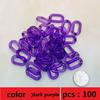 100 Pcs Rainbow C-Clips Plastic Chain Links, Bird Swing & Climbing Chain Cage Toy Clips & Hooks, Suitable for Sugar Glider, Rat