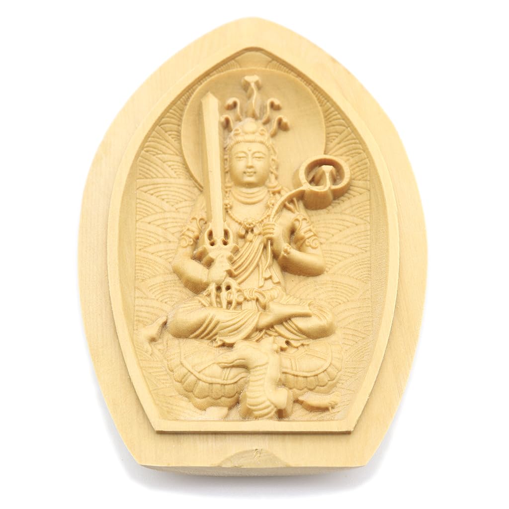 Kurita's Special Buddhist Statue [Guardian Deity] Suiten (Lotus-Shaped Incense Holder Buddha [Pocket Buddha]) Guardian Deity (Height 6.2cm, Width