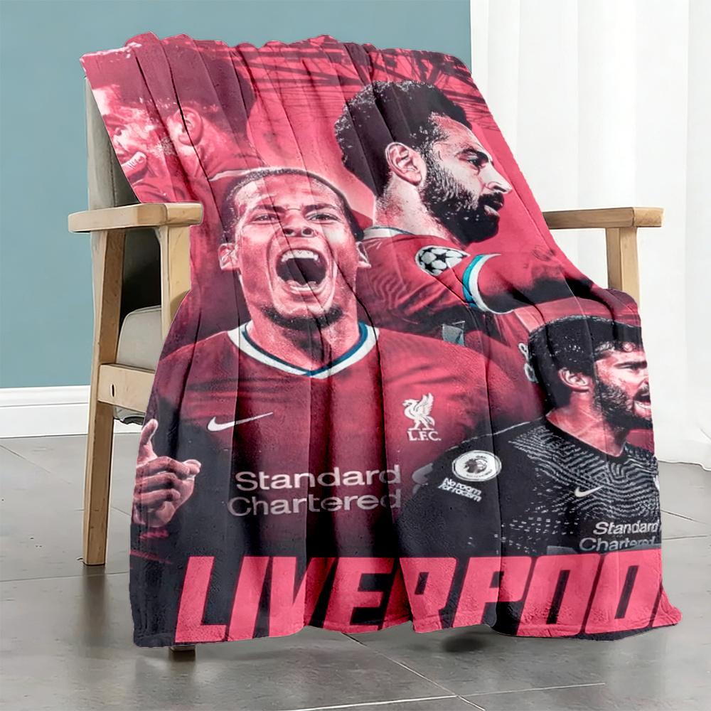 Liverpool Football Blanket Durable Comfort Suitable For Office Chair Sofa Bedding Four Seasons Multipurpose Modern