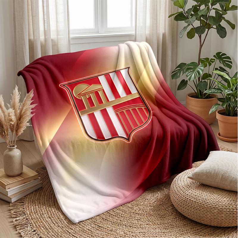 Sunderland Football Print Flannel Blanket, Soft Warm Lightweight Throw Blanket for Sofa Bed Camping