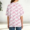 Dames Mode Casual Ronde Hals Borst Print T-shirt