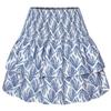 European Style Women Clothing Midi Skirt Ruffle Print Fashion Floral Mini