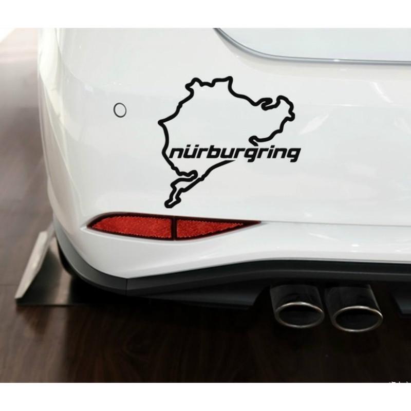 Autocollant Nürburgring Piste De Course Pour Voiture - Décoration Extérieure Étanche Et Résistante Aux UV - 25 Cm