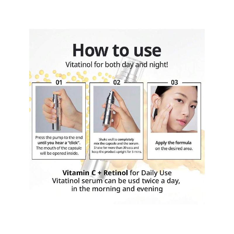 Primera Retinol Vitamin C Serum For Face 20ml, Skin Care For Anti-Aging, Wrinkle Care Cream, Moisturizing