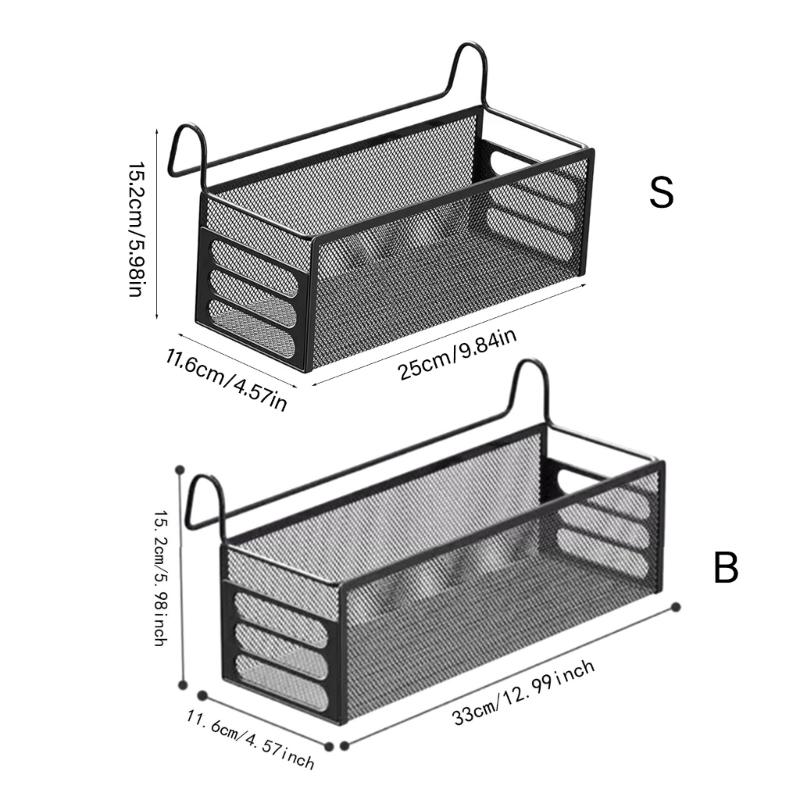 Suspended Bedsides Storage Rack Space Saving Design Sturdy Iron Construction Quick Easy Installation for Small Spaces