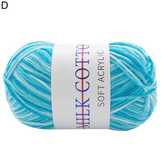 1 Roll 3 Strands Knitted Yarn DIY Breathable Hand Crocheting Variegated Yarn Thread Needlework Tool for Socks