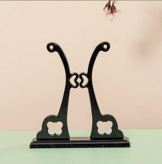 Folding Round Fan Holder - Classical Chinese Wedding & Palace Display Stand