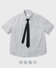 TY [Tie Set] All Day Stripe Half Shirt - Crop/Regular, 4 Colors (Type B)