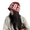 24 autumn and winter niche designer style knitted cold hat women's street versatile warm ear protector wool hat
