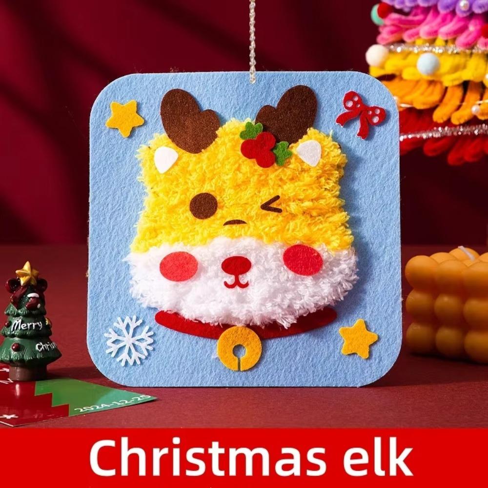 Non-Woven Fabric Christmas Sewing Kit Fun Threading Beginner Friendly Christmas Sewing Projects Handicrafts
