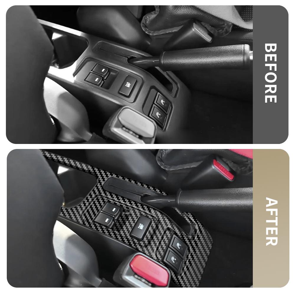 Car Central Console Handbrake Panel Cover For Suzuki Jimny Nomade RHD 5-Doors 2023-2025 ABS Auto Decoration Interior Accessories