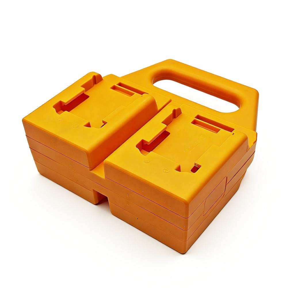 Yellow ABS Battery Holder Rack For 18V DCB200 DCB203/DCB205 Li-ion Battery Storage Organizer Power Tool Accessories