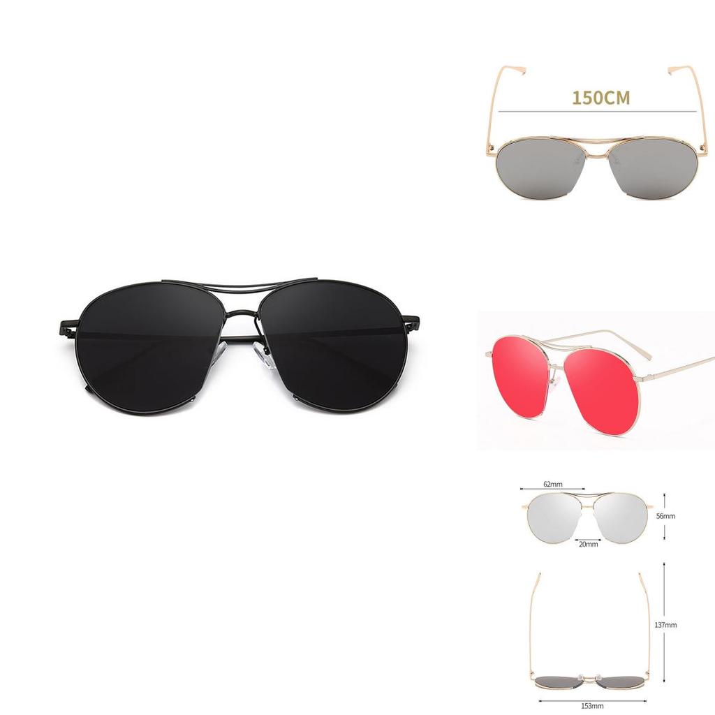 High-quality Womens Large Aviator Sunglasses With Sleek Metal Frame And Mirror Lens