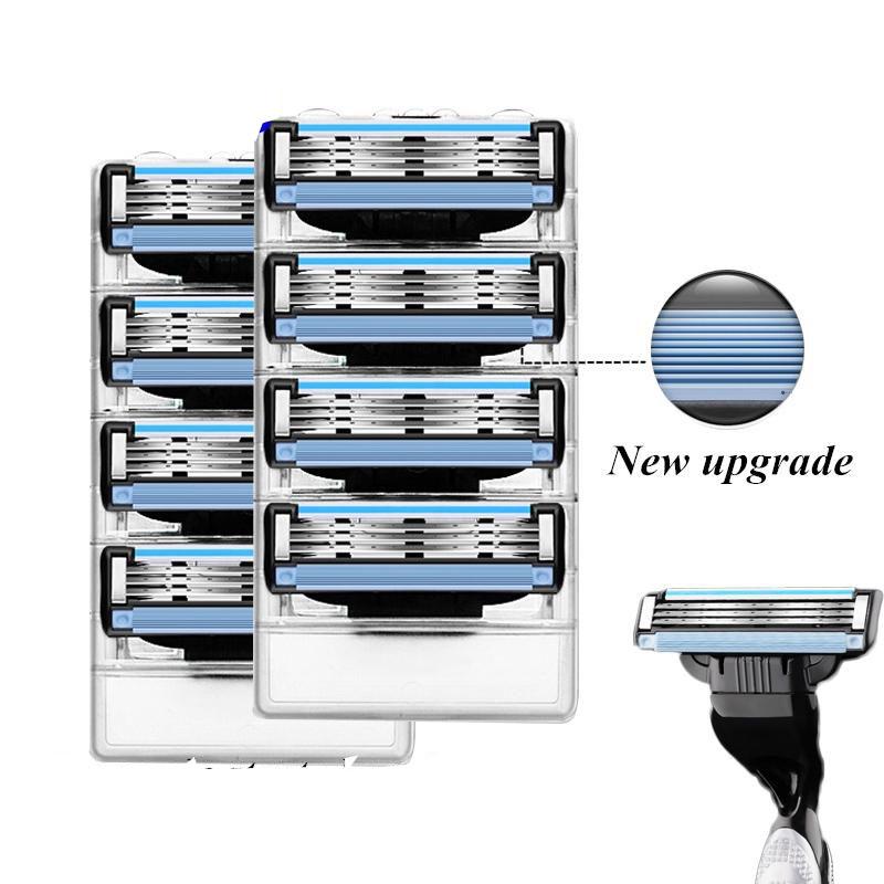 

8 шт. мужские лезвия для безопасной бритвы для ухода за лицом, лезвия для бритья, ручная кассета для бритья