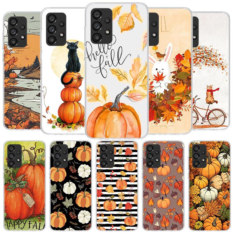 Pumpkin Happy Fall Autumn Phone Case For Samsung Galaxy A17 A37 A57 A16 A26 A36 A56 A15 A25 A35 A55 A14 A24 A34 A54 A13 A23 A33
